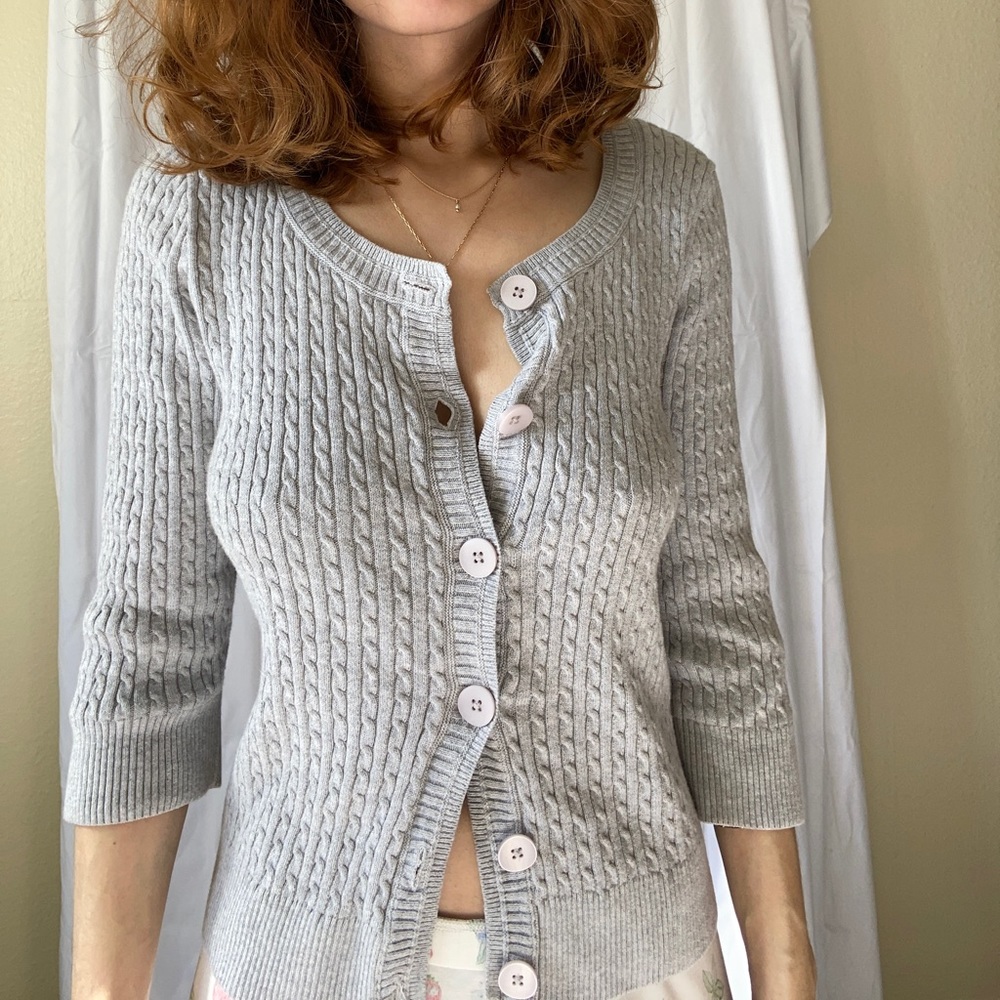 Grey cardigan